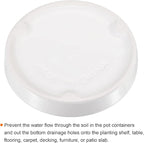 MECCANIXITY Plant Pot Saucer 11.5cm Ceramic Round Flower Drip Tray for Indoor Outdoor, White Pack of 2