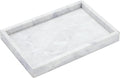 Real Natural Marble Vanity Tray, Genuine Marble Storage Tray for Cosmetics/Jewelry, Non-Resin/Non-Ceramic, Dresser Organizer Tray, Bathroom Tray, Home Decor, Kitchen, Coffee Table, 12 x 8 inch