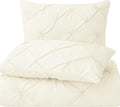 COTTON STICH Pinch Pleated Standard Pillow Shams Set of 2 Ivory 600 Thread Count Super Soft Ivory Pinch Pillow Shams Standard 20" x 26" Size 100% Egyptian Cotton Decorative Pillow Covers Set