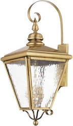 Livex 2036-91 Transitional Four Light Outdoor Wall Lantern from Cambridge Collection in Pwt, Nckl, B/S, Slvr. Finish, Brushed Nickel