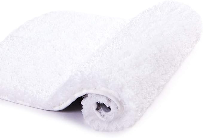 Walensee Large Bathroom Rug (24 x 40, White) Extra Soft and Absorbent Shaggy Bath Mat Machine Washable Microfiber Non Slip Luxury Floor Mat