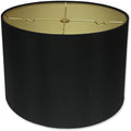 Royal Designs, Inc. HB-610-10BLK/GL Shallow Drum Hardback Lamp Shade, 9 x 10 x 7, Black with Gold