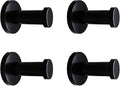 Classic Black Stainless Steel Single Super Heavy Duty Wall Mount Hook, Bath Towel Hooks, Coat Hanger (2", 4 PCS)
