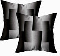 CAPSCEOLL Geometric Throw Pillow Covers 18X18 Set of 2 Soft Geometry Black Gray Pillow Cases Cushion Covers for Living Room Bedroom Decorative Throw Pillowcases for Sofa Couch Chair