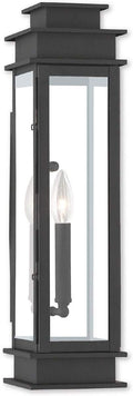 Livex Lighting 20207-04 Transitional One Light Outdoor Wall Lantern from Princeton Collection in Black Finish
