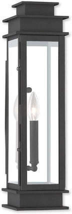 Livex Lighting 20207-04 Transitional One Light Outdoor Wall Lantern from Princeton Collection in Black Finish