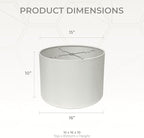 Royal Designs, Inc. HB-610-16WH Shallow Drum Hardback Lamp Shade, 15 x 16 x 10, White
