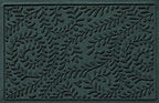 WaterHog Indoor/Outdoor Door Mat, 3' x 5', Made in USA, Durable & Skid-Resistant Front Door Rug, Decorative, Water-Trapping & Heavy-Duty Entryway Floor Mat For Your Home, Boxwood Collection, Evergreen