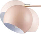 GLOBE Electric 52285 Hannah 18" Desk Lamp, Matte Pink, Brass Pivot Joint, in-Line On/Off Rotary Switch