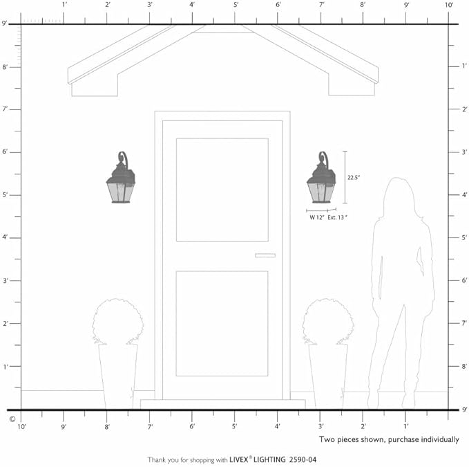 Livex Lighting 2590-91 Transitional One Light Outdoor Wall Lantern from Exeter Collection in Pwt, Nckl, B/S, Slvr. Finish, Brushed Nickel