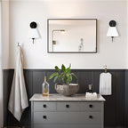 Gleaming Elegance Stainless Oil Rubbed Sconce, Stainless Steel White Linen Shade Wall Sconce, Wall Light for Living Room, Bedroom, Entryway, 7.5" w x 11" d x 14" h (Black)