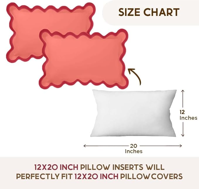 Folkulture Christmas Throw Pillow Covers 12x20 Lumbar – Decorative Couch Pillows for Living Room, Set of 2 Cute Outdoor Boho Pillow Covers for Xmas, Throw Pillows for Holiday Décor