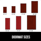 GORILLA GRIP Traffic Guard Door Mat, Heavy Duty Welcome Mats, Commercial Office Space Doormat, Waterproof, Fade Resistant, Strong Rubber Backing, Low Profile, Shoe and Boot Scraper, 35x23, Red