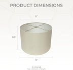 Royal Designs, Inc. HB-610-12BG Shallow Drum Hardback Lamp Shade, 11 x 12 x 8.5, Beige