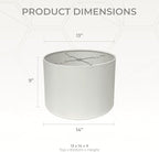 Royal Designs, Inc. HB-610-14WH Shallow Drum Hardback Lamp Shade, 13 x 14 x 9, White