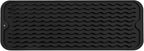 Silicone Dish Drying Mat for Multiple Usage,Easy clean,Eco-friendly,Heat-resistant Silicone Mat for Kitchen Counter,Sink,Bar,Bottle,or Cup Black M 17 inches x 6 inches