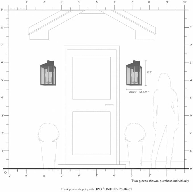 Livex Lighting 20584-80 Nyack - 17.5" Three Light Outdoor Wall Lantern, Nordic Gray Finish with Clear Glass
