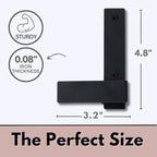 Decorative Wall Hooks-Set of 2 Chic Coat Hooks for Wall Mount. Perfect for Hanging Coats, Clothes, Towels, Backpacks Or Hats. Modern Heavy Duty Metal Hooks (Black Set)