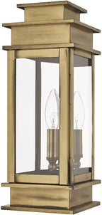 Livex Lighting 2013-04 Transitional One Light Outdoor Wall Lantern from Princeton Collection in Black Finish