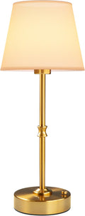 EppieBasic Cordless Table Lamp Rechargeable: Fast Charging & Long Lasting - 2700K Warm Light Vintage Gold Lamps for Women Housewife - Dinning Living Room Bedroom