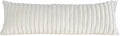 PANOD Super Soft Faux Fur Full Body Pillow Covers 21 X 54,Luxury Plush Coarse Stripes Decorative Long Pillow Covers Pillow Case Cushion Case for Couch Sofa Bed Livingroom Bedroom Farmhouse,White