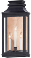 Maxim Savannah Vx 3 Light Outdoor Candle Style Wall Lantern with Antique Copper/Black Oxide Finish