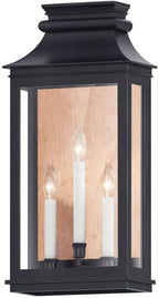 Maxim Savannah Vx 3 Light Outdoor Candle Style Wall Lantern with Antique Copper/Black Oxide Finish