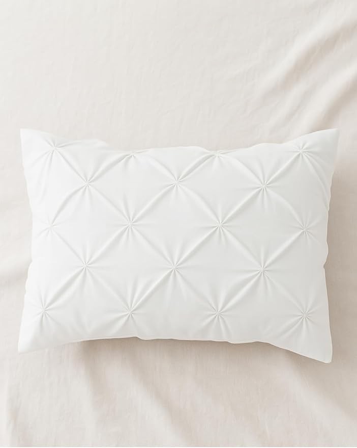 COTTON STICH King Size Pillow Shams – Set of 2, 20x36 Inches, White, Pinch Pleated Design – 100% Egyptian Cotton, 600 Thread Count, Luxury Hotel Quality, Soft & Breathable Decorative Pillow Covers