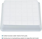 MECCANIXITY Plant Pot Saucer 6 Inch Plastic Square Flower Drip Tray for Indoor Outdoor, White Pack of 10
