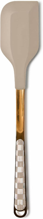 MACKENZIE-CHILDS Kitchen Spatula, Silicone Spatula for Cooking, Brown-and-White Mocha Check