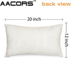 AACORS Christmas Pillow Covers 12X20 Set of 2,Watercolor Christmas Tree Stars Decoration Holiday Farmhouse Winter Pillow Case for Sofa Couch Decor（Red） AA231-12-2