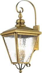 Livex 2036-91 Transitional Four Light Outdoor Wall Lantern from Cambridge Collection in Pwt, Nckl, B/S, Slvr. Finish, Brushed Nickel