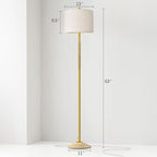Oneach 63" Modern Floor Lamp for Living Room, Gold Boho Standing Lamp with Unique Rope Design, Rotary Switch, Farmhouse Tall Lamps for Bedroom Office Dining Room (Without Bulb)