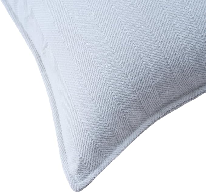 Grey Luxury Tweed & Chenille Throw Pillow Covers – Set of 2 (18" x 18") with Soft and Luxurious Textures Decorative Throw Pillows for Couch, Bed, and Home Decor