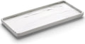 Gurygo 10" Bathroom Tray for Counter, Ceramic Vanity Trays for Bathroom, Small Rectangle Ceramic Trays, Kitchen Soap Ceramic Tray for Kitchen Counter, (Marble White, Set/1)