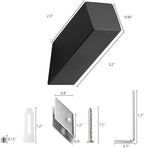 NINETREX Black Towel Hooks Matte Black Robe Hook, Modern Towel Hooks SUS 304 Stainless Steel Heavy Duty Wall Hooks Waterproof for Bathroom Bedroom Entryway Coat mudroom Garage, Wall Mounted 4 Pack