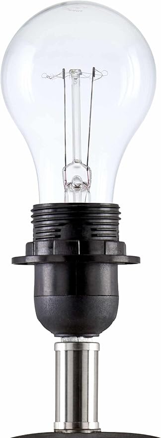 BoutiqueRugs Liliac Boho Ceramic Bedside Table Lamp for Bedroom Nightstand - End Side Lighting for Living Room - Shade Cotton - White, Black - 15" H