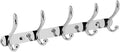 Wall Mounted Coat Rack - 5 Tri Hooks, Heavy Duty, Metal Coat Hook Rail for Coat Hat Towel Purse Robes Mudroom Bathroom Entryway (Chrome)