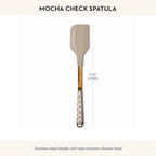 MACKENZIE-CHILDS Kitchen Spatula, Silicone Spatula for Cooking, Brown-and-White Mocha Check
