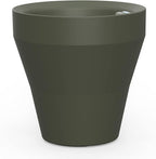 Crescent Garden Rim TruDrop Planter, Self-Watering Plant Pot, 22-Inch (Olive)