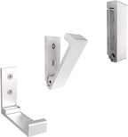 Folding Coat Hooks, 10Pcs Wall Hooks for Hanging Coat Towel Hooks Hardware Heavy Duty Aluminum Alloy Headphone Holder Hooks No Rust Wall Mounted with Screws for Bags Fitness Equipment (10Pcs-Silvery)
