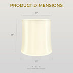 Royal Designs, Inc. Basic Drum Lamp Shade, Eggshell, 11" x 13" x 11"