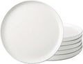 AmorArc Ceramic Dinner Plates Set of 6, Wavy Rim 10.5 Inch Stoneware Dish Set, Large Dinnerware Plates for Kitchen-Microwave&Dishwasher Safe, Scratch Resistant-Reactive Glaze Matte White