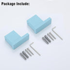 RANDOM Clear Sky Blue Towel Hooks for Bathrooms Round Shower Hooks Stainless Steel Wall Mount Coat Hook.96009-8CKB