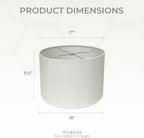 Royal Designs, Inc. HB-610-18WH-2 Shallow Drum Hardback Lamp Shade, 17 x 18 x 11.5, White, 2-Pack