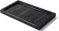 Natural Real Marble Bathroom Vanity Tray Countertop 9'' Makeup Organizer for Dresser, Guest Towel Holder Tray Napkin Holder for Bathroom (Black)