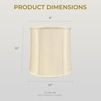 Royal Designs, Inc. BS-719-10BG-2 Drum Basic Lamp Shade, 9 x 10 x 10, Beige, 2-Pack