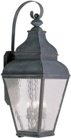 Livex Lighting 2607-61 Exeter 4-Light Outdoor Wall Lantern, Vintage Pewter