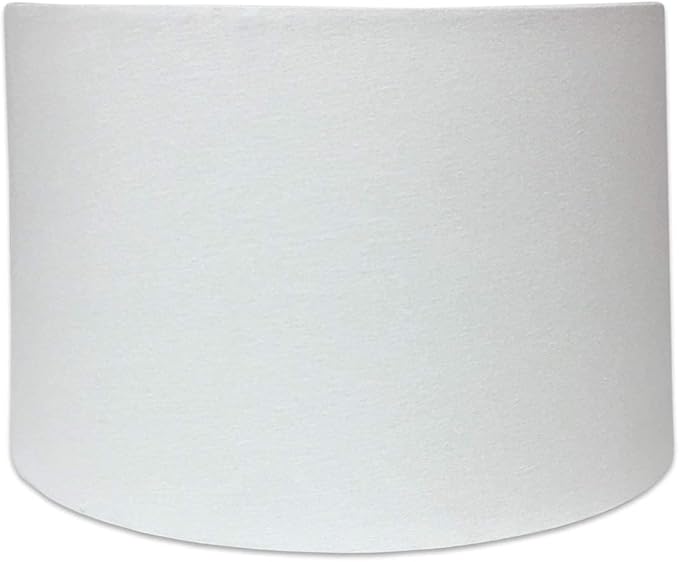 Royal Designs, Inc. HB-610-16LNWH Shallow Drum Hardback Lamp Shade, 15 x 16 x 10, Linen White