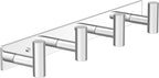 Wall Mounted Coat Rack-4 Hooks, Heavy Duty Stainless Steel Wall Hooks for Towel Coat Bag, Hat Rack Coat Hanger Coat Hooks Towel Racks for Bathroom Entryway Kitchen Hotel (Glossy, 1 Pack)
